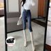 Black Gray High-waisted Jeans For Women, Autumn And Winter New Slim-fit Student Skinny Pencil Pants_ecoleips.com