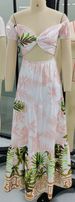 Women's Clothing Elegant Printed High Waist Slim Casual Navel Baring Dress_ecoleips.com