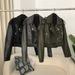 Women's Clothing Ladies Spring And Autumn Ladies New Lapel Short Jacket Style Motorcycle Fashion Casual Style Slim Leather Jacket_ecoleips.com