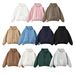 American Trendy Brand New Fleece Hooded Sweatshirt With Cuffs And Plush Casual Sweatshirt Suit_ecoleips.com