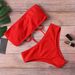 Verve Sexy Two-Piece Solid Color Swimwear Women's Bikini Swimsuit_ecoleips.com
