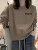High-end Women's Sweatshirt, New Spring, Autumn, And Winter Style, Fleece-lined, Fashionable Round Neck, Loose Fit,_ecoleips.com