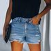 Denim Capital Ripped Denim Shorts Women 2025 New INS Trendy Three Quarter Pants Washed Denim Shorts_ecoleips.com