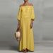 2026 Sexy One Shoulder Linen Long Dress Spring Casual Long Sleeves Loose Holiday Dress Summer Fashion Print Draped Party Dress_ecoleips.com