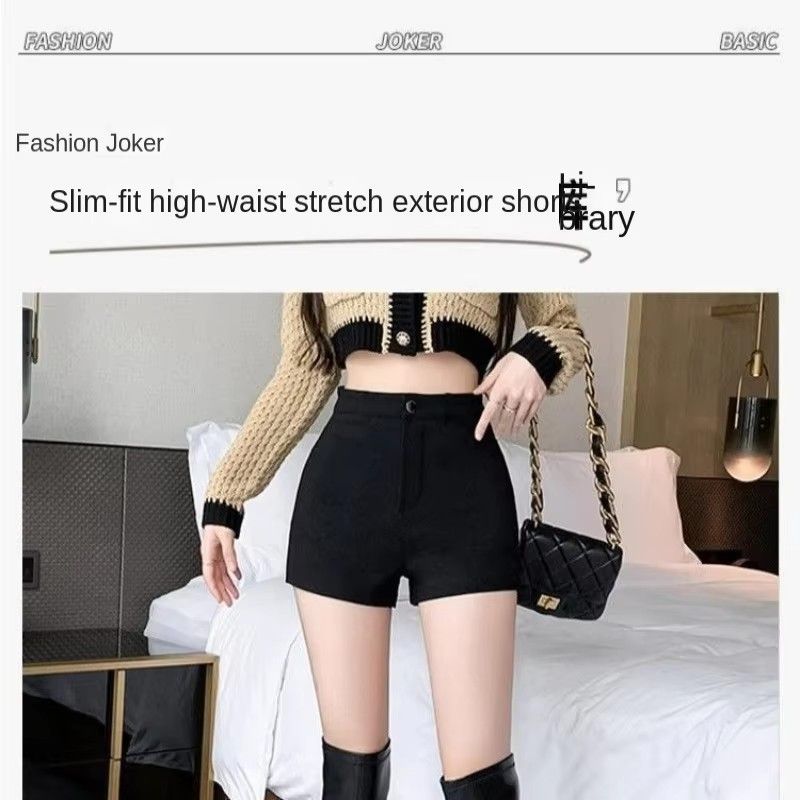 Wearing Black Shorts For Women In Spring And Summer 2026 New High Waisted Slimming Outfit Paired With Boots American Style Spicy_ecoleips.com