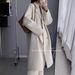 "Double-Faced Wool Cashmere Coat – Mid-Length Audrey Hepburn Style Overcoat, Drop Shoulder Winter Coat For Women"_ecoleips.com