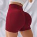 Women's Clothing Hip Lifting Seamless Yoga Pants High Waist High Elastic Solid Color Breathable Quick Drying Sports Fitness Pants Tight Shorts_ecoleips.com