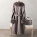Women's Clothing Luxury Faux Fur Coat Long Elegant Jacket Soft Rabbit Hair Imitation Slim Fit Winter Coat For Ladies (Black, Dusty Rose)_ecoleips.com