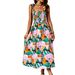 Diyun European And American Independent Strap Short-sleeve 2023 Spring/summer Elegant High-waisted Slimming Dress_ecoleips.com