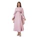 Light Pink Rhinestone Cape Style Abaya, Middle Eastern Dubai Evening Dress, Saudi Large Size Robe, In Stock At The_ecoleips.com