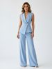 Women's Spring Summer Fashion Lapel Vest And Trousers Two Piece Set Commuting Outfit Regular Size for Cross Border Trade_ecoleips.com