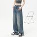 KEN STUDIO 2024 New Spring/Summer Blue Jeans For Women, Loose Straight Wide-Leg Trousers_ecoleips.com