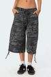 Women's Camouflage Wide Leg Capri Jeans Loose Casual Workwear Trendy Pocket Detailing 6 New Styles_ecoleips.com