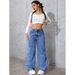 Women's Wide Leg Jeans Loose Slimming Denim American Style Floor Length Washed Effect for Spring Autumn Collection_ecoleips.com