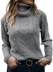 Cross-Border European And American Retro Autumn Winter New Foreign Trade Solid Color Turtleneck Knitted Long_ecoleips.com