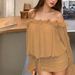 Women's French Elegant Ruffled Hollow Out Sheer Mesh Bodycon Mini Dress – Fall Party Gown 2026_ecoleips.com