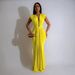 TW886 Slim Fitting Evening Gown Women's Fashion Sexy Deep V Dress European American Style Waist Cinching Elegant Casual Dress_ecoleips.com
