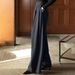 Women's Clothing Pleated High Waist Elegant Flared Trousers Casual Loose Wide Leg Trousers_ecoleips.com