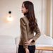 Women's Wool Casual Blazer, Fall/Winter 2025 New , Petite-Friendly Short Woolen Suit Jacket, European And American_ecoleips.com