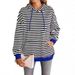 Women's Casual Striped Hooded Sweatshirt Oversized Streetwear Pullover Cotton Blend Long Sleeve Loose Fit Fall Winter Fashion_ecoleips.com