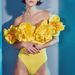 Women's 3D Floral One Piece Swimsuit European American Style Casual Swimwear For Beach Vacation_ecoleips.com
