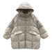 European Plus Size Women's Down Jacket 2025 Autumn Winter New Thickened Design Hooded Mid-Length Casual Coat_ecoleips.com