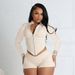 Women's Clothing Women's Sexy Collared Long Sleeved Shorts Set Style Hot Selling Pants With Back Zipper For Formal & Casual For Women_ecoleips.com