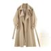 ng2510292 British Style Mid-Length Trench For Women 2024 New Spring And Autumn Small Slim Waist Thickened Cotton Coat Wholesale_ecoleips.com