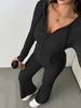 "Women's Hooded Tracksuit Set – Fall/Winter Stretch Lounge Pants & Zip-Up Jacket (XS-L, Poly-Spandex Blend)"_ecoleips.com