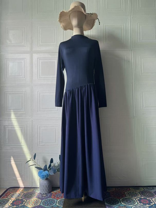 Women's Clothing Elegant Slimming Long Dress For Women Luxurious Flowing Style For Spring Muslim Dress Modest Abaya Dress_ecoleips.com