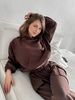 Trendy Women's Sweatsuit Set - Thickened Poly-Cotton Hoodie & Joggers (Blue/Red/Brown/Khaki/Black/White)_ecoleips.com