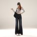 American Retro Style Fleece-lined Flared Jeans For Women, New Autumn And Winter High-waisted Slimming Stretchy Versatile_ecoleips.com