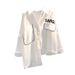 Women's Clothing White Embroidered Letters Irregular Cotton And Linen Shirt Women's Spring And Summer New Version Loose Casual Shirt Tops_ecoleips.com