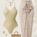 Women's Clothing Retro Women's One Piece Swimsuit With Spaghetti Straps Leopard Print Tulle Skirt Colorful Swimwear Set_ecoleips.com