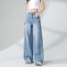 Light Blue Tencel Wide-leg Jeans For Women, Summer Thin Style, 2026 New Model, High-waisted, Slimming, Drapey, Loose_ecoleips.com