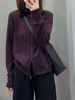 Plus-size Fashion Stand-up Collar Zip-up Long-sleeve Cardigan Sweatshirt For Plus-size Women, New Autumn Slimming_ecoleips.com