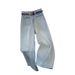 Women's Clothing Light Blue High-Waisted Wide Leg Jeans For Women Plus Size Loose Fit Slimming Petite Pear Shaped Straight Leg Jeans_ecoleips.com