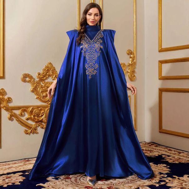 Women's Evening Robe Dress High Collar Loose Ladies Dress_ecoleips.com