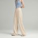 Suitable For All Seasons Spring Summer New Draped Wide-Leg Casual Lazy Loose Gray Soft Silky Shake Pants_ecoleips.com