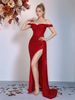 Sequin Mermaid Evening Dress – Sexy High Slit Bodycon Gown For Parties & Special Occasions_ecoleips.com