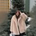 Women's Faux Fur Coat Winter Elegant Oversized Mid-Length Jacket With Detachable Collar – Luxe Faux Fox Fur Outerwear_ecoleips.com