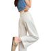 Petite High-Waisted Wide Leg Jeans Women's Loose Fit Slimming Design Cropped Straight Leg Pants White New Spring/Summer Style_ecoleips.com