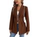 Women's Clothing Elegant Women's Blazer Jacket – Slim Fit Wool-Like Office Coat (S-XXXL, Beige/Pink/Brown)_ecoleips.com