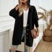 Autumn/Winter Casual Loose-Knit Cardigan With Buttoned Hood, Women's Outerwear_ecoleips.com
