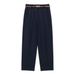 Suitable For All Seasons 2024 Summer New Women's Casual Versatile High-Waisted Linen Blend Belted Straight-Leg Pants_ecoleips.com