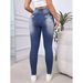 Cross-border European And American Style Jeans With Simple Back Pocket Embroidery, Stretchy Tight-fitting Denim Women's_ecoleips.com