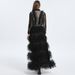 Handmade Crystal-Embellished Mesh Gown With Detachable Belt – Elegant Palace-Style Evening Dress (M-3XL, Black/Apricot/White)_ecoleips.com
