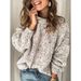Small Batch Fashion European And American Style Women's Casual Pullover Long Sleeve Round Neck Floral Dot Knitted_ecoleips.com