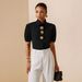 Summer New Women's French Style Short Sleeve Shirt Elegant Versatile Top For Commute_ecoleips.com