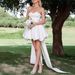 Women's Clothing Tube Top Light Wedding Dress New Bride White Simple Temperament Out Party Short Evening Dress Dress_ecoleips.com